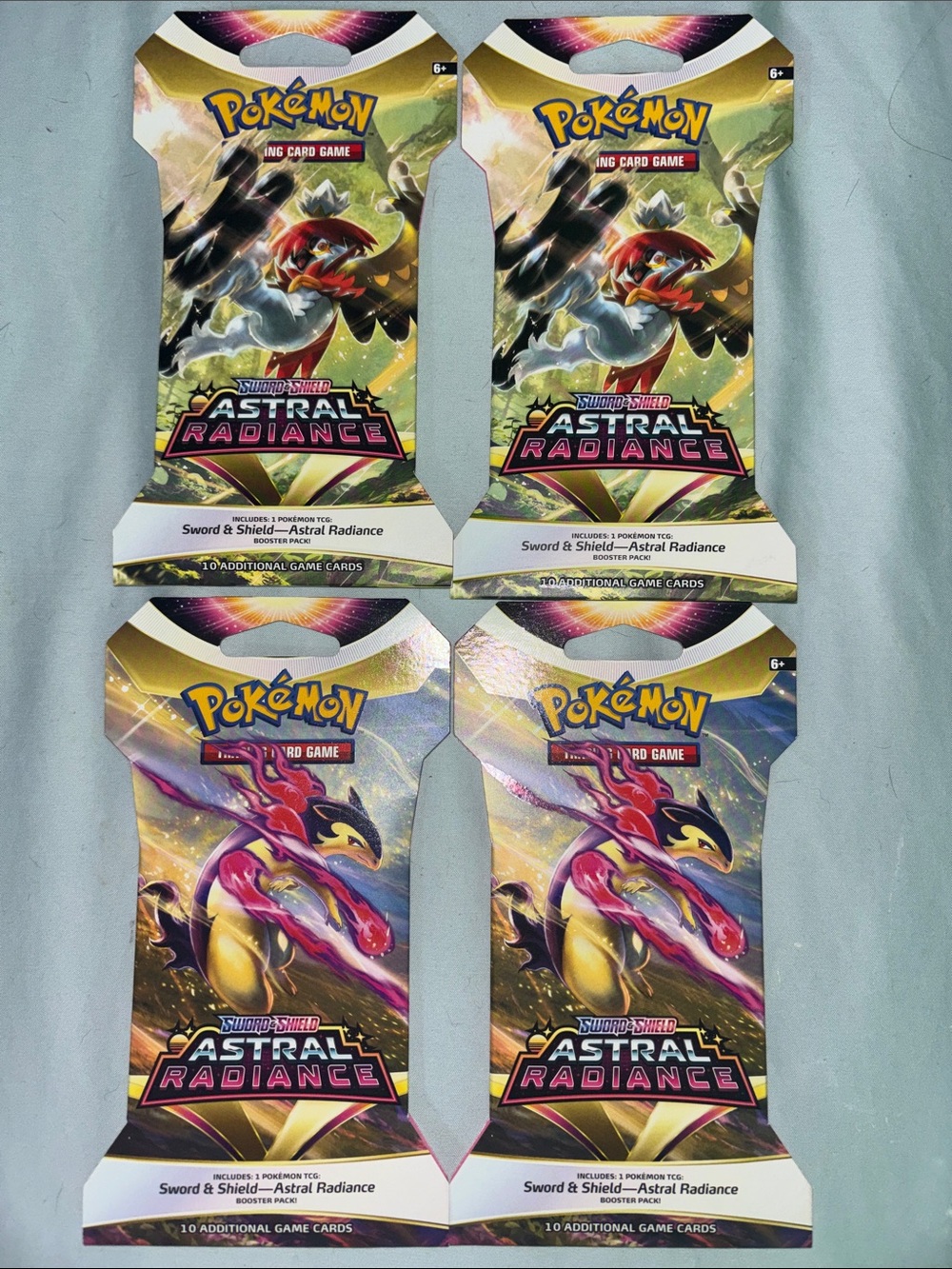 Pokemon Astral Radiance Booster Packs - Yellow, Gold, Pink, Black